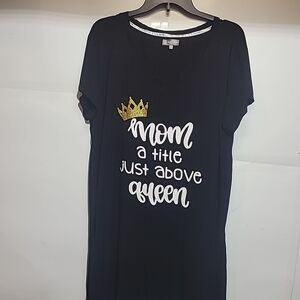 Black and Gold Women's Pajama Dress